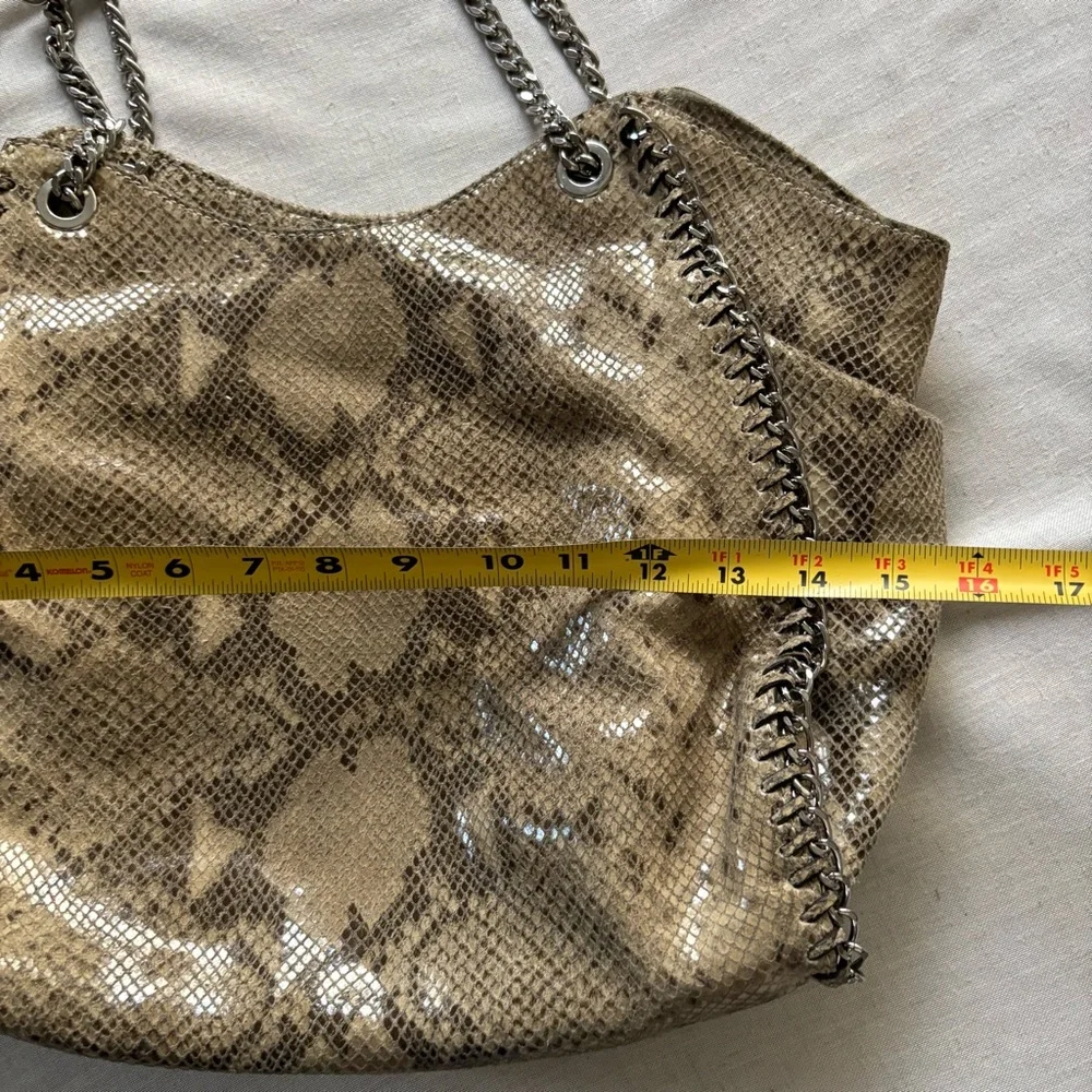 Michael Kors Jet Set Chain Faux Snakeskin Shoulder Tote - Picture 9 of 11